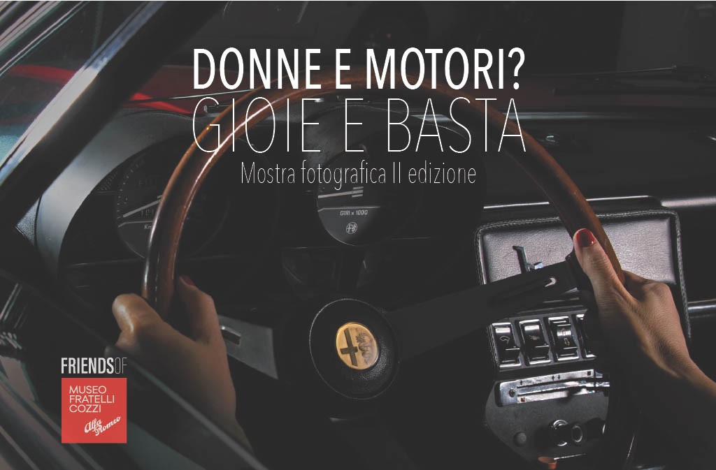 Locandina mostra "donne e motori" al Milano Luiss Hub