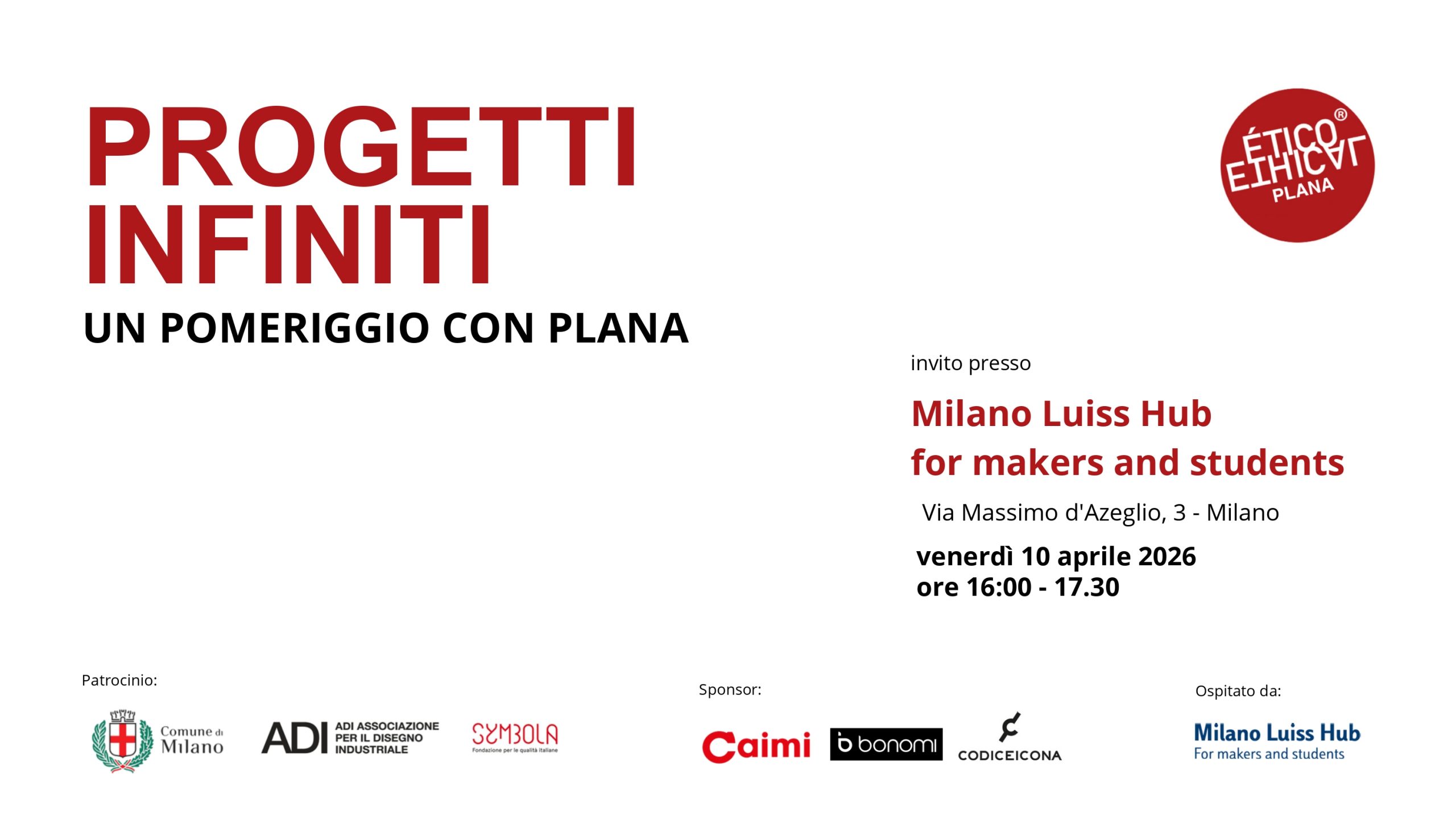 Progetti Infiniti: un pomeriggio con Plana